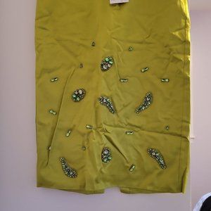 Lime green skirt with stones